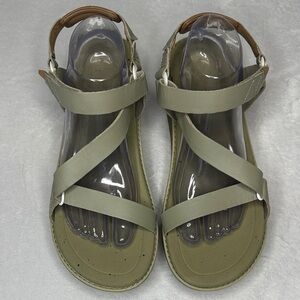 Teva Women’s Madera Wedge Sandal Eucalyptus Flatform Leather Platform Size 9